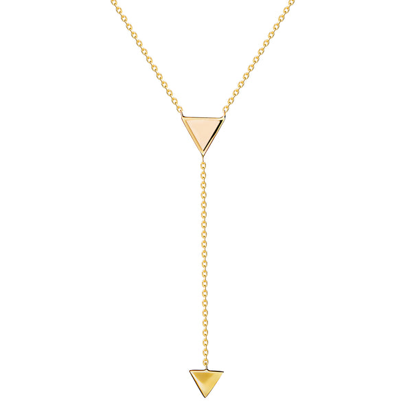 This handmade 14 karat gold necklace features hand painted enamel in our favourite rose colour. Delicate yet captivating this fine jewellery piece can be worn all day and all night.  Wear the Y necklace on bare skin and combine it with the matching earrings or ring.