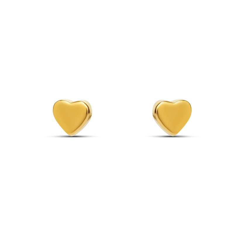 Heart Gold Earrings - 18 karat gold vermeil on sterling silver