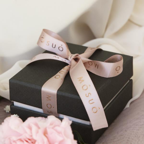 Enamel Moon Diamond Necklace - 14 karat gold, diamond 0.02ct, handpainted Enamel