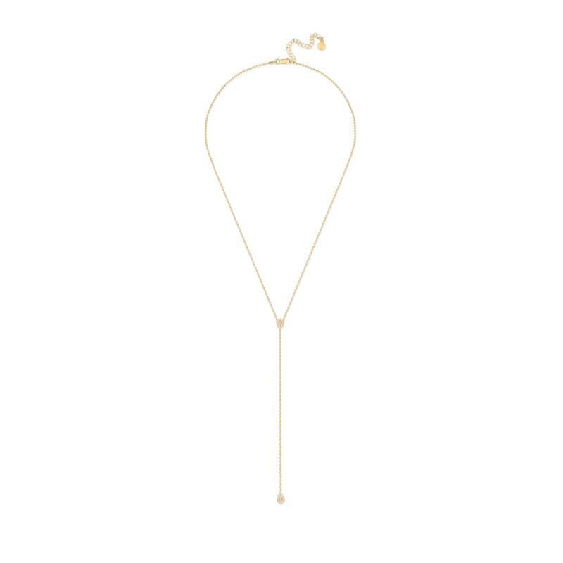 Teardrop Lariat Necklace - Vermeil