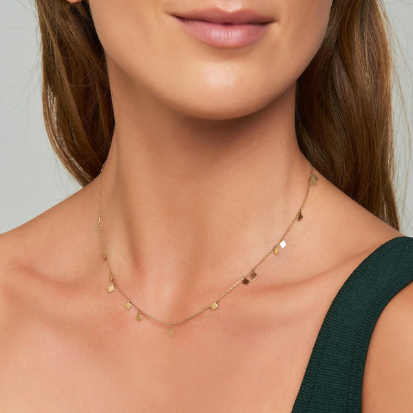 Tribal Charm Necklace  - 14 karat gold necklace for women